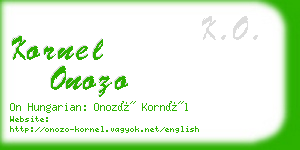 kornel onozo business card
